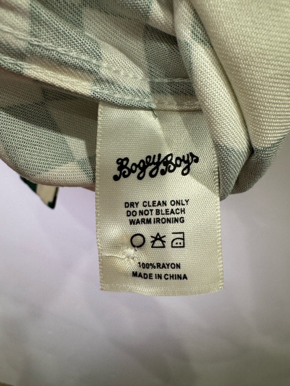 ⭐️ 2 for $20 Bogey Boys Green & White Checkerboard Golf Polo Button Down Shirt - Picture 3 of 4